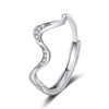 Water Wave Silver Ring in Fashion Design