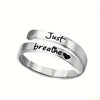 Silver Spiral Heart Ring